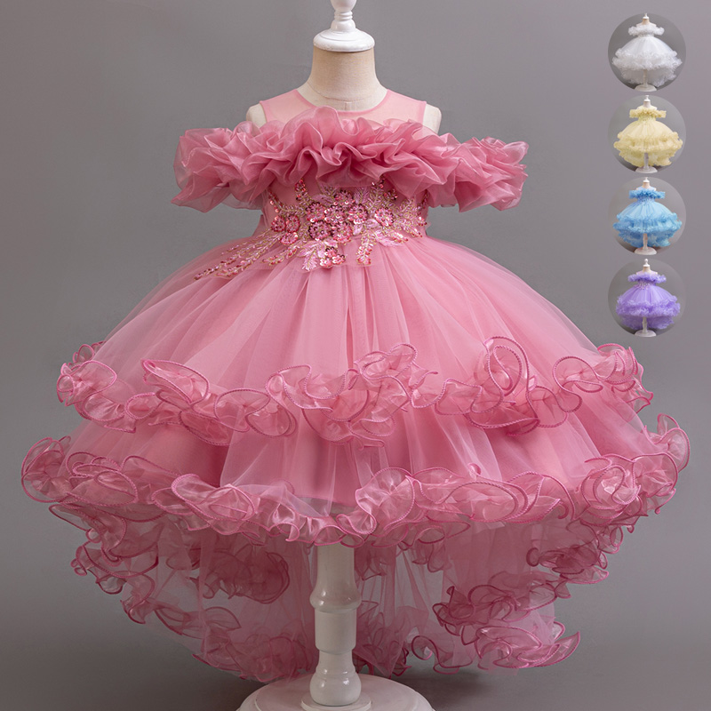 Baby Clothing Dresser - Meisje bloem prinses pailletten baby bruiloft
