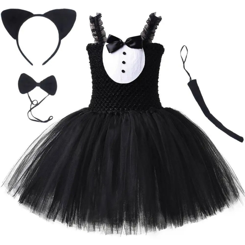 Wit Zwart Kat Tutu Jurk voor B - Baby Clothing Dresser recensie en prijs
